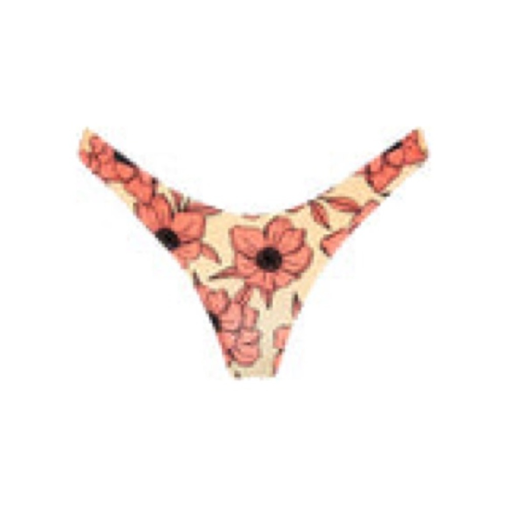 Triangl Mica - Pink Floral Velvet Bikini in Pink and Black - Picture 4 of 5